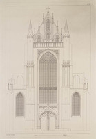 KG 15835
<br/>
Grondtekeningen van het Gebouw der Maatschappije van verdiensten (...) Felix Meritis: doorsnede volgens c.d.
<br/>
<em>Meer de Jonge, Noach van der (1741-1822)</em>